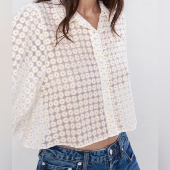 Zara Daisy Cropped Blouse - Picture 3 of 7